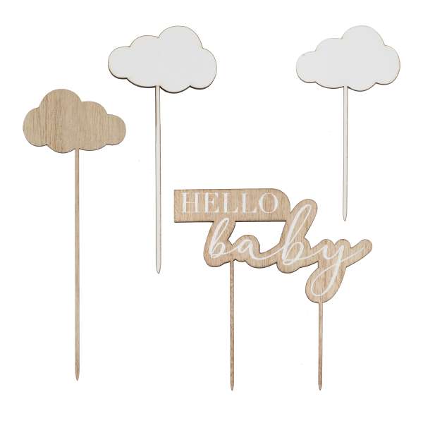 4 Teiliges Cake Topper Set Hello Baby